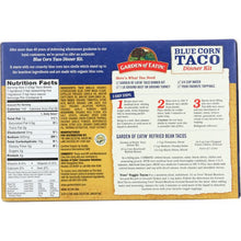 Load image into Gallery viewer, GARDEN OF EATIN: Taco Dinner Kit Blue Organic, 9.4 oz