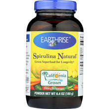 Load image into Gallery viewer, EARTHRISE: Spirulina Natural Green Super Food For Longevity Powder, 6.4 oz