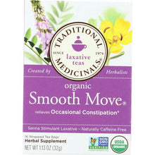 Load image into Gallery viewer, TRADITIONAL MEDICINALS: Organic Smooth Move Herbal Tea 16 Tea Bags, 1.13 oz