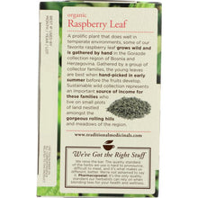 Load image into Gallery viewer, TRADITIONAL MEDICINALS: Organic Raspberry Leaf Caffeine Free Herbal Tea 16 Tea Bags, 0.85 oz