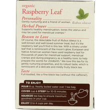Load image into Gallery viewer, TRADITIONAL MEDICINALS: Organic Raspberry Leaf Caffeine Free Herbal Tea 16 Tea Bags, 0.85 oz