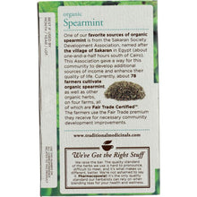 Load image into Gallery viewer, TRADITIONAL MEDICINALS: Organic Spearmint Caffeine Free Herbal Tea 16 Tea Bags, 0.85 oz