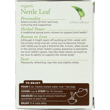 Load image into Gallery viewer, TRADITIONAL MEDICINALS: Organic Nettle Leaf Herbal Tea 16 Tea Bags, 1.13 oz