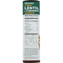 Load image into Gallery viewer, RW GARCIA: Organic Lentil with Turmeric Crackers, 5.5 oz