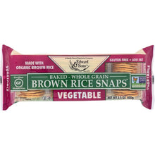 Load image into Gallery viewer, EDWARD & SONS: Baked Brown Rice Snaps Vegetable, 3.5 oz
