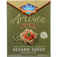 Load image into Gallery viewer, BLUE DIAMOND: Nut Thins Artisan With Almonds & Sesame Seeds, Wheat & Gluten Free, 4.25 oz