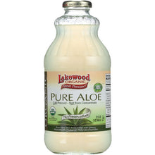 Load image into Gallery viewer, LAKEWOOD ORGANIC: Pure Aloe Inner Fillet Juice with Lemon, 32 Oz