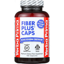 Load image into Gallery viewer, YERBA PRIMA: Fiber Plus Caps 625 mg, 180 Capsules