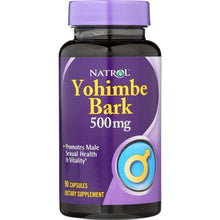 Load image into Gallery viewer, NATROL: Yohimbe Bark 500 mg, 90 Capsules