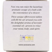 Load image into Gallery viewer, AURA CACIA: Aromatherapy Shower Tablets Relaxing Lavender 3 tablets (1 oz each), 3 oz