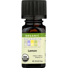 Load image into Gallery viewer, AURA CACIA: Organic Lemon Essential Oil, 0.25 oz