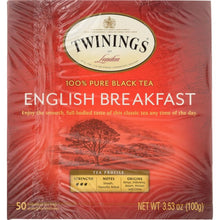 Load image into Gallery viewer, TWININGS OF LONDON: Tea Classics English Breakfast Tea, 50 Tea Bags, 3.53 oz