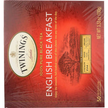 Load image into Gallery viewer, TWININGS OF LONDON: Tea Classics English Breakfast Tea, 50 Tea Bags, 3.53 oz