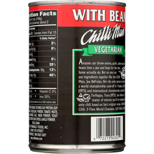 Load image into Gallery viewer, CHILLI MAN: Chili with Beans Vegetarian, 15 oz