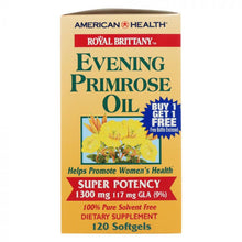 Load image into Gallery viewer, AMERICAN HEALTH: Royal Brittany Evening Primrose Oil 1300 MG Twinpack 120sg, 2 pc