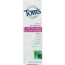 Load image into Gallery viewer, TOMS OF MAINE: Fluoride Free Antiplaque & Whitening Toothpaste Peppermint, 5.5 Oz