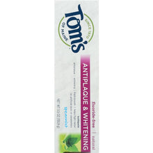 Load image into Gallery viewer, TOMS OF MAINE: Antiplaque & Whitening Fluoride-Free Toothpaste Spearmint, 5.5 Oz