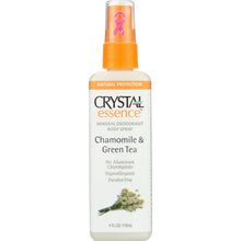Load image into Gallery viewer, CRYSTAL BODY DEODORANT: Deodorant Spray Chamomile & Green Tea, 4 oz