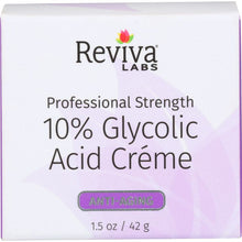 Load image into Gallery viewer, REVIVA LABS: 10% Glycolic Acid Cream, 1.5 oz
