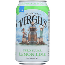 Load image into Gallery viewer, VIRGILS: Zero Sugar Soda Lemon Lime 6-12 fl oz, 72 fl oz