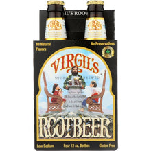 Load image into Gallery viewer, VIRGILS: Root Beer Micro Brewed No Preservatives 4 Pack, 48 oz