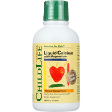 Load image into Gallery viewer, CHILDLIFE ESSENTIALS: Liquid Calcium with Magnesium Natural Orange Flavor, 16 oz