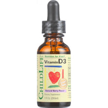 Load image into Gallery viewer, CHILDLIFE ESSENTIALS: Vitamin D3 Natural Berry Flavor, 1 oz