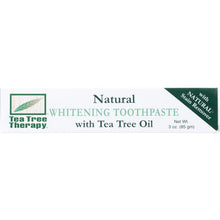 Load image into Gallery viewer, TEA TREE THERAPY: Natural Whitening Toothpaste with Tea Tree Oil, 3 oz