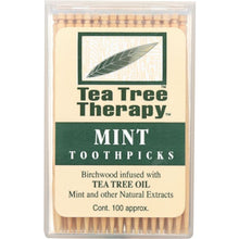 Load image into Gallery viewer, TEA TREE THERAPY: Toothpicks Mint, 100 Toothpicks