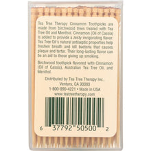 Load image into Gallery viewer, TEA TREE THERAPY" Cinnamon Toothpicks, 100 Tootpicks