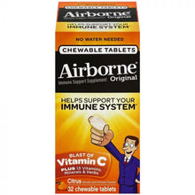 Load image into Gallery viewer, AIRBORNE: Immune Support Supplement Tablets Citrus, 32 pc