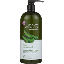 Load image into Gallery viewer, AVALON ORGANICS: Hand & Body Lotion Aloe Unscented, 32 oz
