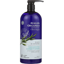 Load image into Gallery viewer, AVALON ORGANICS: Thickening Conditioner Biotin B-Complex Therapy, Paraben Free, 32 oz