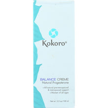 Load image into Gallery viewer, KOKORO: Balance Creme Natural Progesterone, 3.3 oz