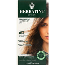 Load image into Gallery viewer, HERBATINT: Permanent Hair Color Gel 6D Dark Golden Blonde, 4.56 oz