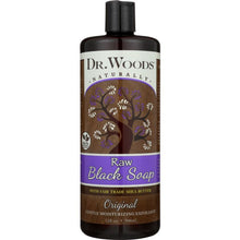 Load image into Gallery viewer, DR WOODS: Naturally Raw Black Soap with Shea Butter Original, 32 oz