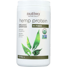 Load image into Gallery viewer, NUTIVA: Organic Superfood Hemp Protein Hi-Fiber, 16 oz