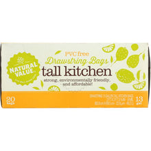 Load image into Gallery viewer, NATURAL VALUE: Drawstring Kitchen Plastic Bags, 20 pc