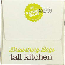 Load image into Gallery viewer, NATURAL VALUE: Drawstring Kitchen Plastic Bags, 20 pc