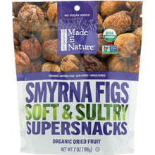 Load image into Gallery viewer, MADE IN NATURE: Organic Smyrna Figs Soft & Sultry Supersnacks, 7 oz