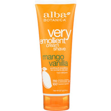 Load image into Gallery viewer, ALBA BOTANICA: Natural Very Emollient Cream Shave Mango Vanilla, 8 oz