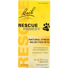 Load image into Gallery viewer, BACH ORIGINAL FLOWER REMEDIES: Rescue Remedy Pet, 0.7 Oz