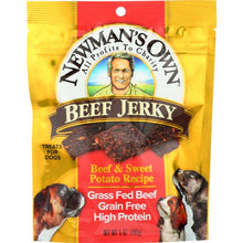 Load image into Gallery viewer, NEWMANS OWN ORGANIC: Dog Treat Beef Jerky Beef Sweet Potato, 5 oz