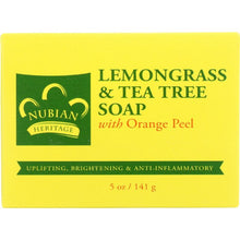 Load image into Gallery viewer, NUBIAN HERITAGE: Bar Soap Lemongrass and Tea Tree with Orange Peel, 5 oz