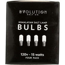Load image into Gallery viewer, EVOLUTION SALT: Himalayan Salt Lamp Bulbs 15 Watts, 4 pack