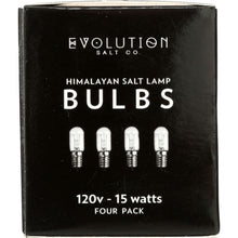 Load image into Gallery viewer, EVOLUTION SALT: Himalayan Salt Lamp Bulbs 15 Watts, 4 pack