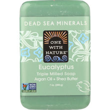 Load image into Gallery viewer, ONE WITH NATURE: Triple Milled Soap Bar Eucalyptus Argan Oil + Shea Butter, 7 oz