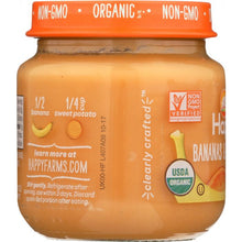 Load image into Gallery viewer, HAPPY BABY: Stage 2 Bananas and Sweet Potatoes, 4 oz