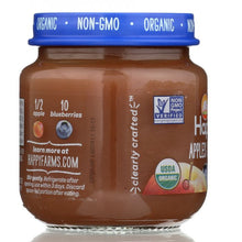 Load image into Gallery viewer, HAPPY BABY: Stage 2 Apples and Blueberries, 4 oz