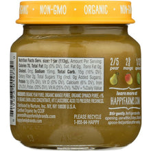 Load image into Gallery viewer, HAPPY BABY: Stage 2 Pears Mangos and Spinach, 4 oz